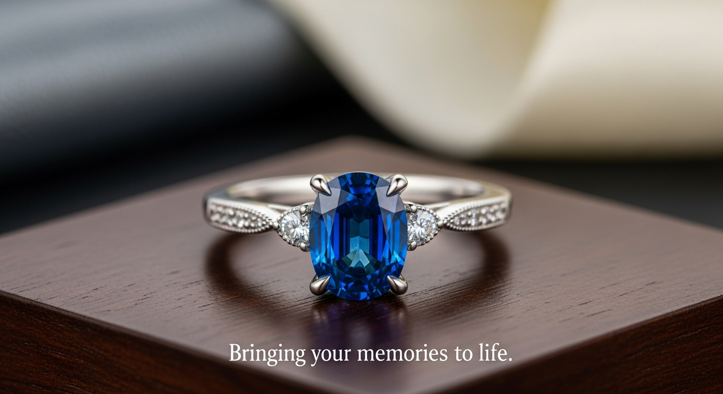 Bague de promesse avec pierre précieuse